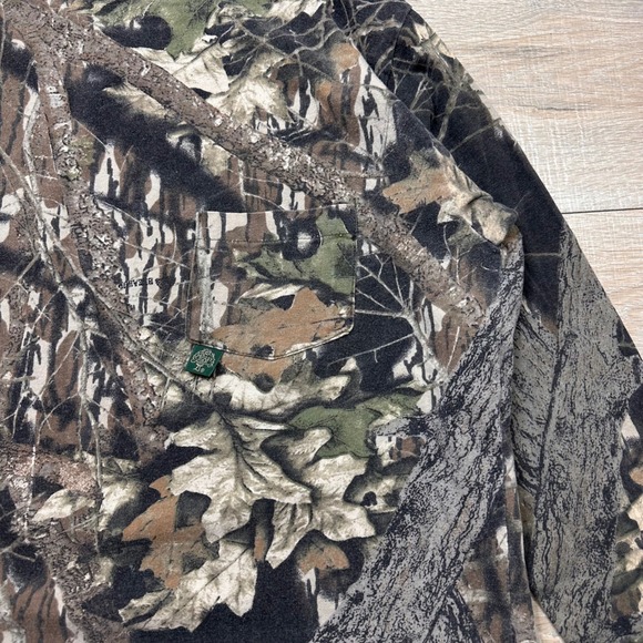 Vintage Mossy Oak Camo Long Sleeve Pocket Tee Faded Hunting‎ Outdoors Men's XL - Picture 3 of 9